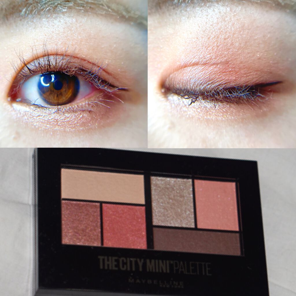 シティミニパレット PK-1 ダウンタウン サンライズ/MAYBELLINE NEW YORK/アイシャドウパレットを使ったクチコミ（3枚目）