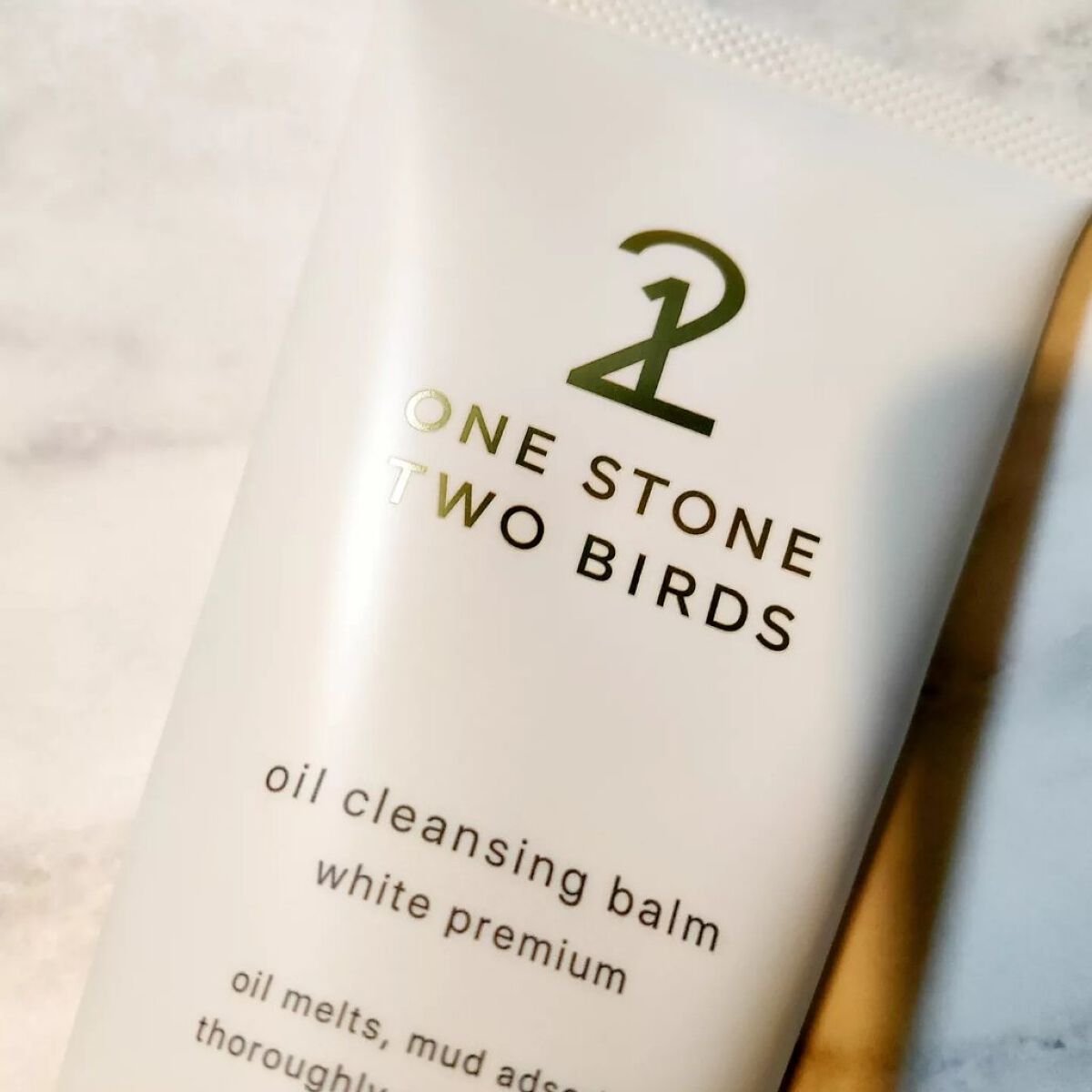 オイルクレンジングバーム ホワイトプレミアム/ONE STONE TWO BIRDS/クレンジングバームを使ったクチコミ(2枚目)