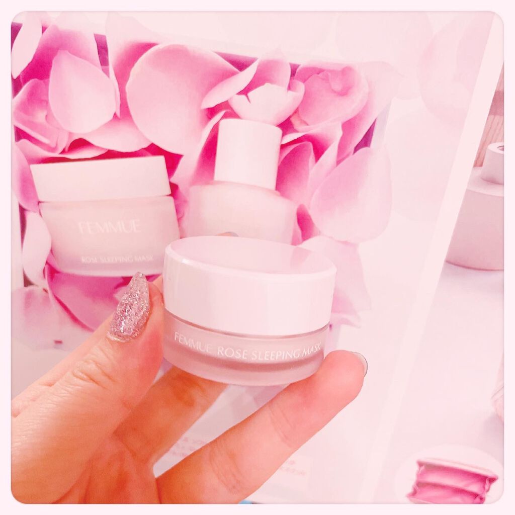 ローズウォーター スリーピングマスク/FEMMUE/フェイスクリームを使ったクチコミ（2枚目）