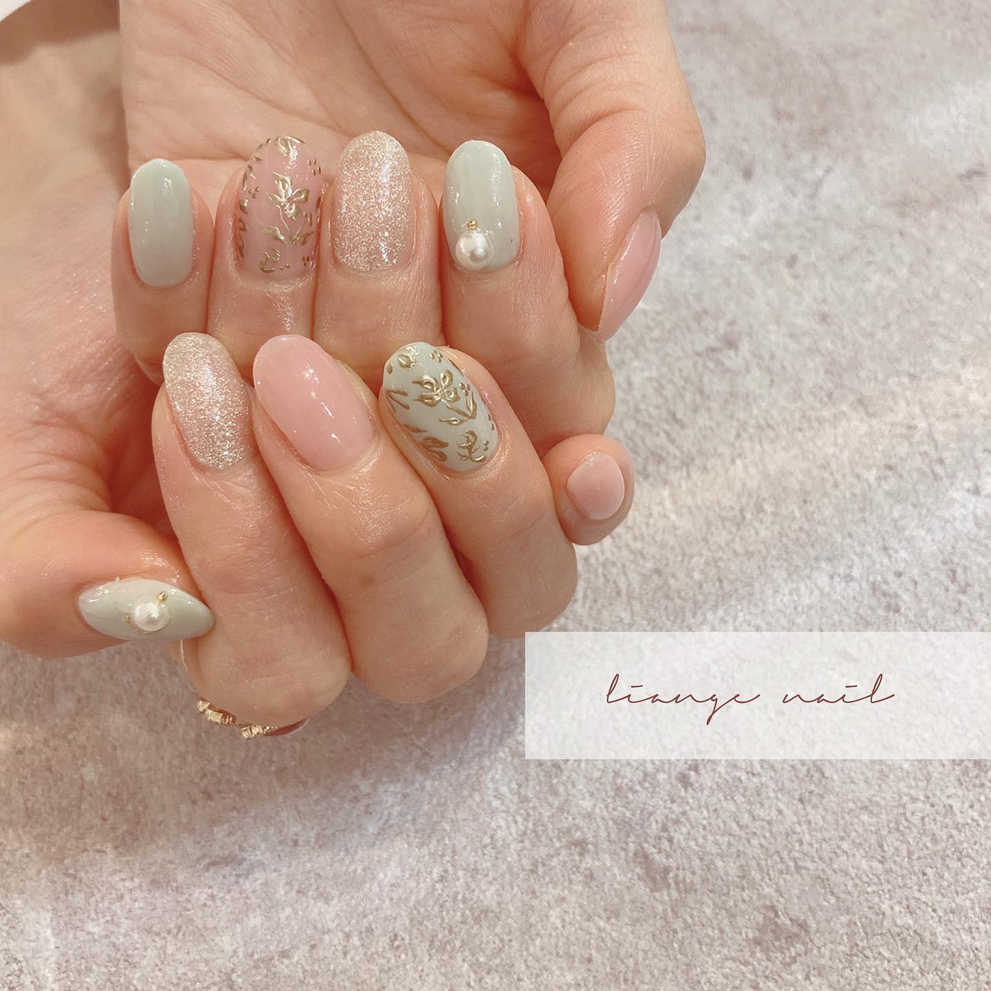 #リアンジェネイル,#柏ネイル,#ネイル,#フラワーネイル,#春ネイルのネイルデザイン