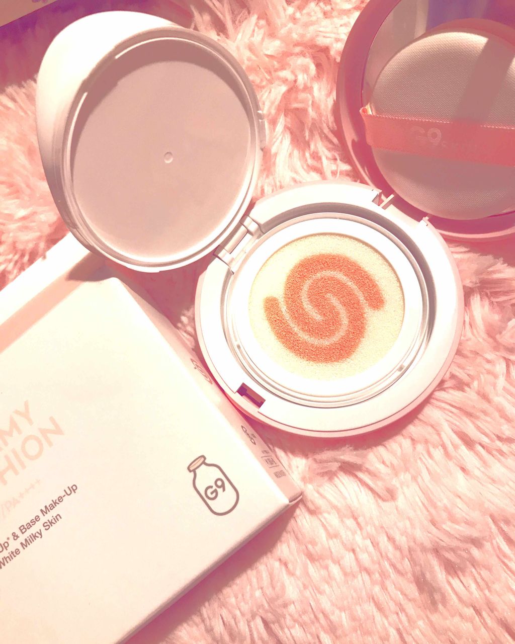 WHITE CREAMY CUSHION(ウユファンデ)/G9SKIN/化粧下地を使ったクチコミ(2枚目)