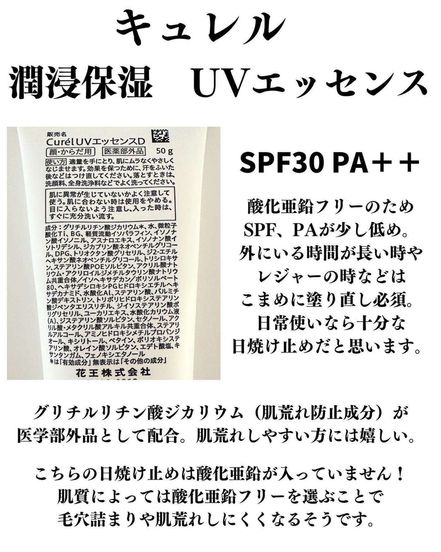 潤浸保湿 UVエッセンス/キュレル/日焼け止めローションを使ったクチコミ(5枚目)