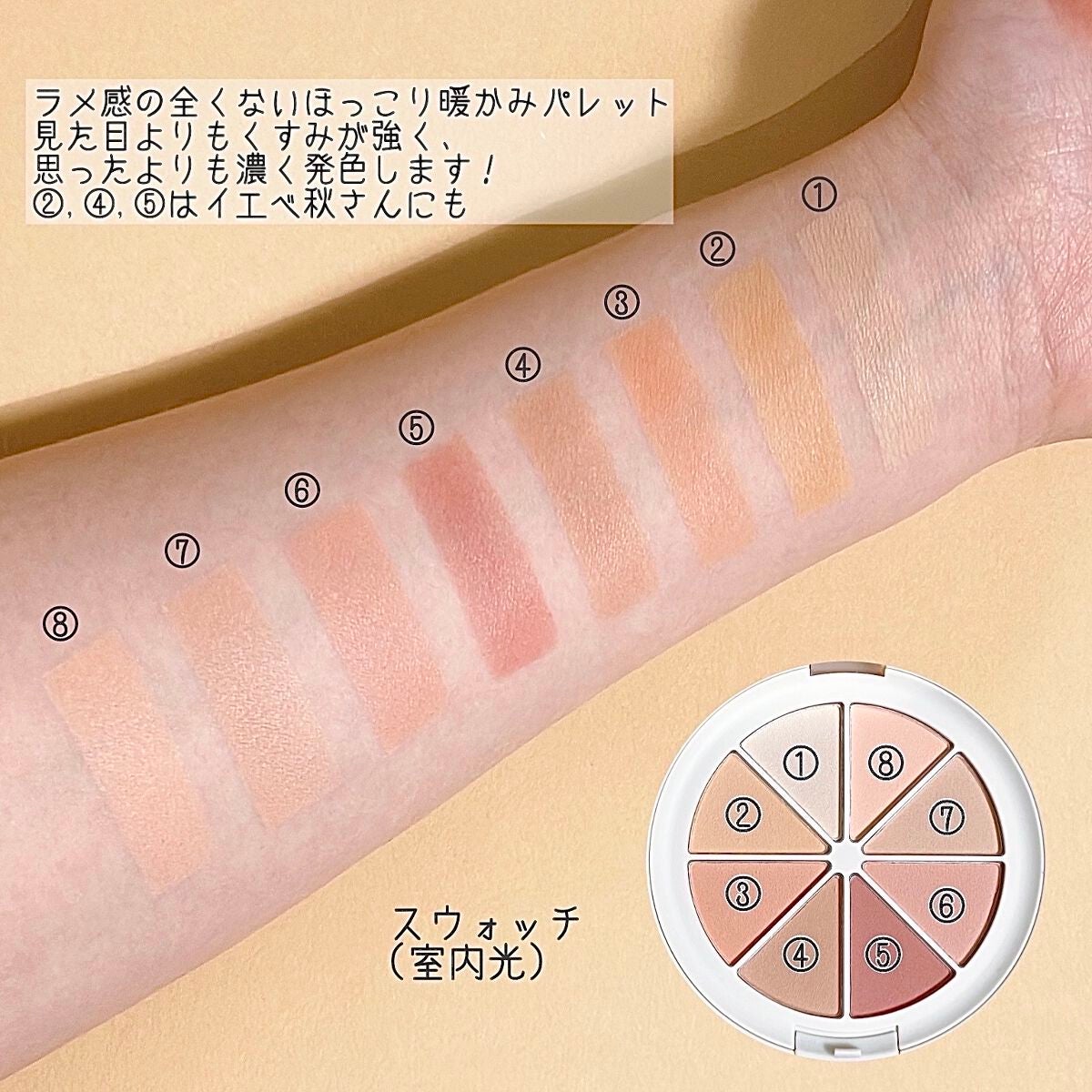 ミドルトーンアイシャドウコレクターパレット/Laka/アイシャドウパレットを使ったクチコミ(7枚目)