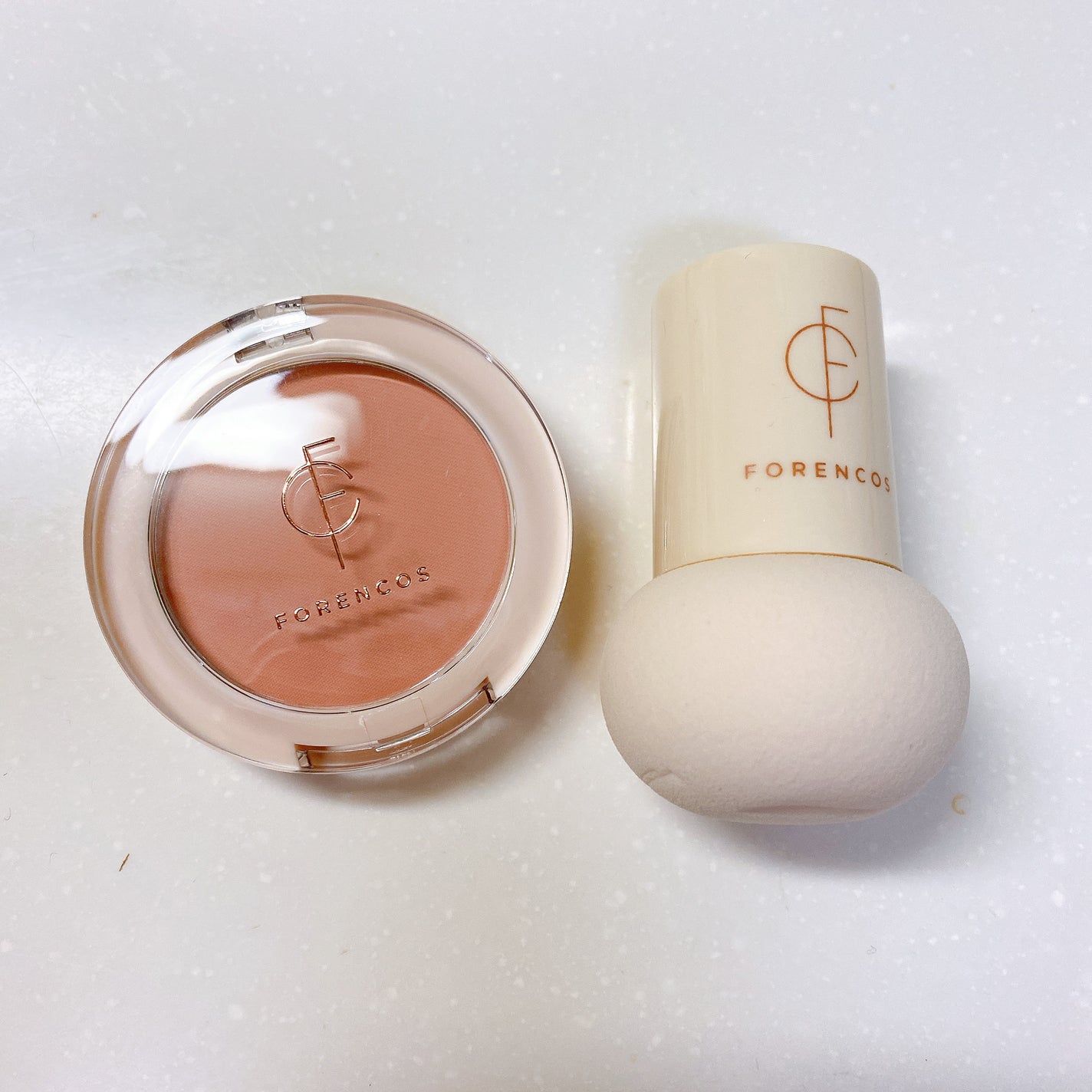 ベアブラッシャー パフ付き/フォレンコス/パウダーチークを使ったクチコミ(1枚目)