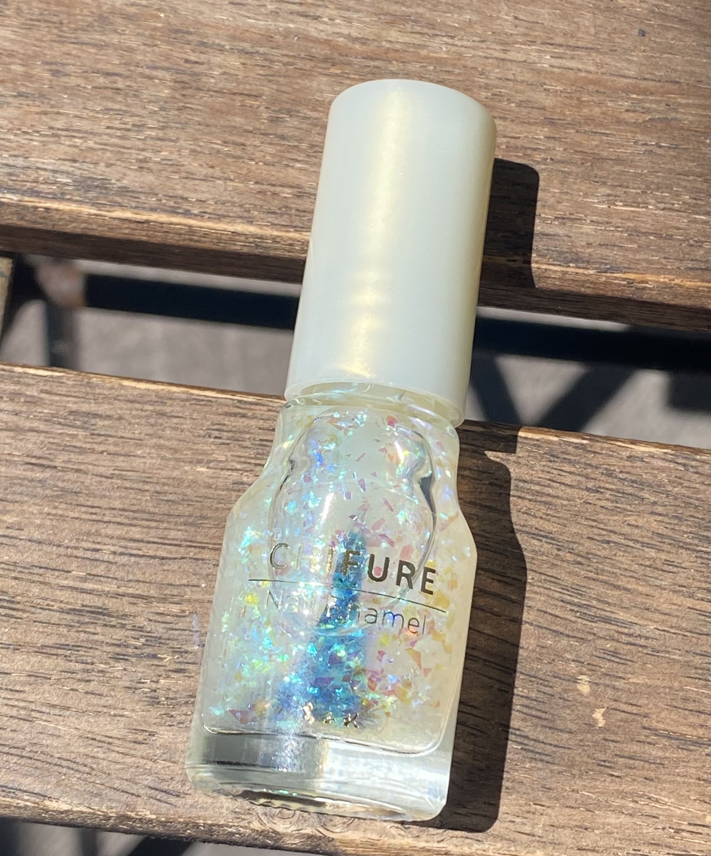 ネイル エナメル 015 透明ラメ/ちふれ/マニキュアを使ったクチコミ（1枚目）