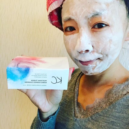 KC むきタマつるん 発泡美容液クレンジング/ハーブ健康本舗/クレンジングジェルを使ったクチコミ(4枚目)