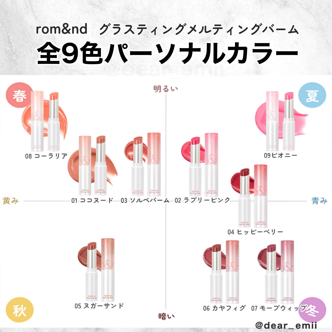 グラスティングメルティングバーム/rom&nd/リップバームを使ったクチコミ(1枚目)