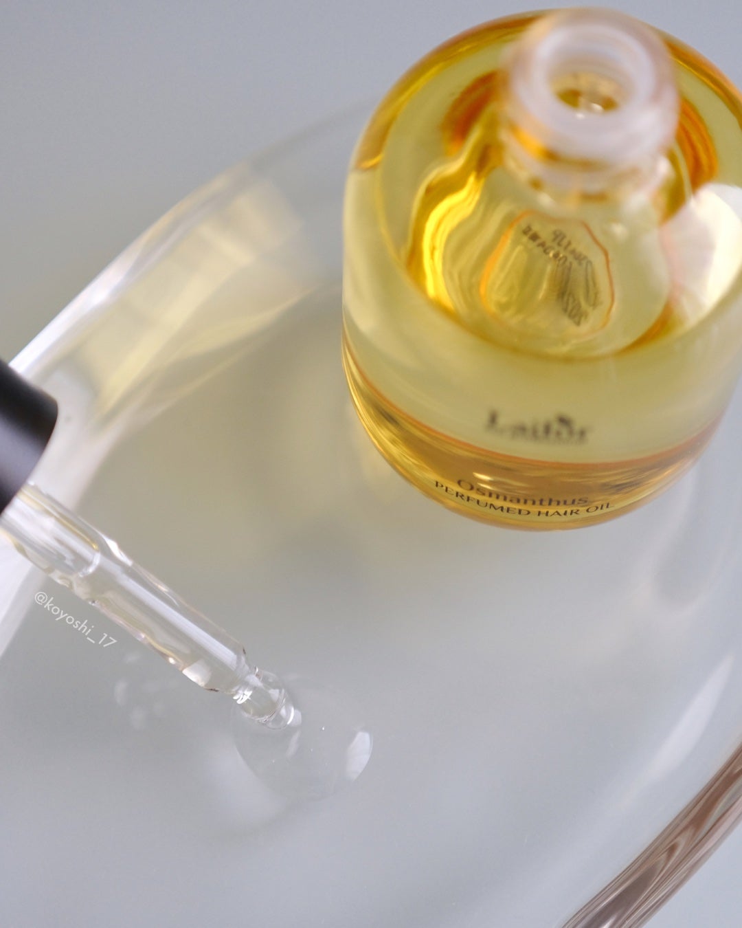 パフュームヘアオイル オスマンサス/La'dor/ヘアオイルを使ったクチコミ(5枚目)
