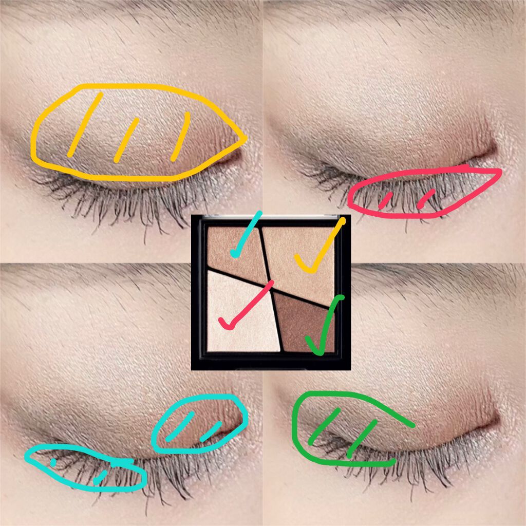 UR GLAM　VELVET EYE COLOR PALETTE ベージュブラウン/U R GLAM/アイシャドウパレットを使ったクチコミ（2枚目）