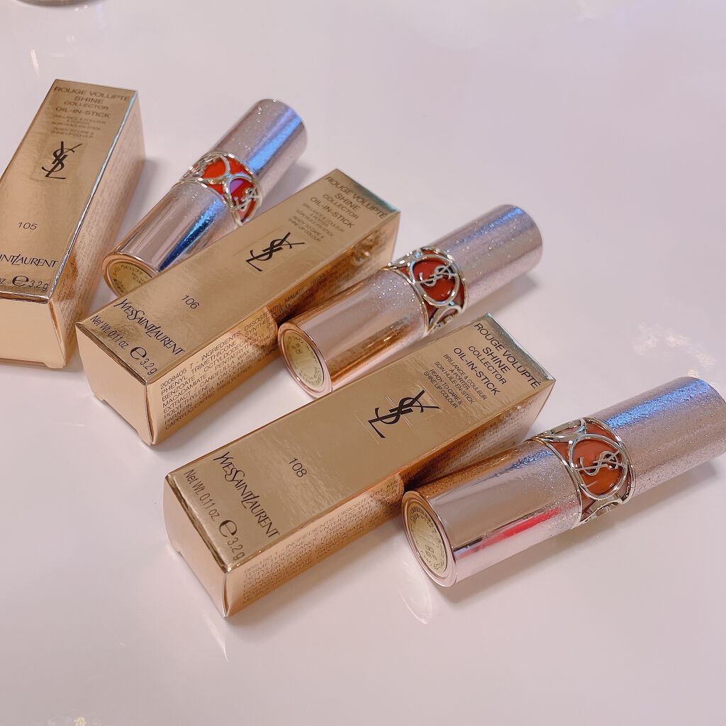 ルージュ ヴォリュプテ シャイン コレクター/YVES SAINT LAURENT BEAUTE/口紅を使ったクチコミ（3枚目）