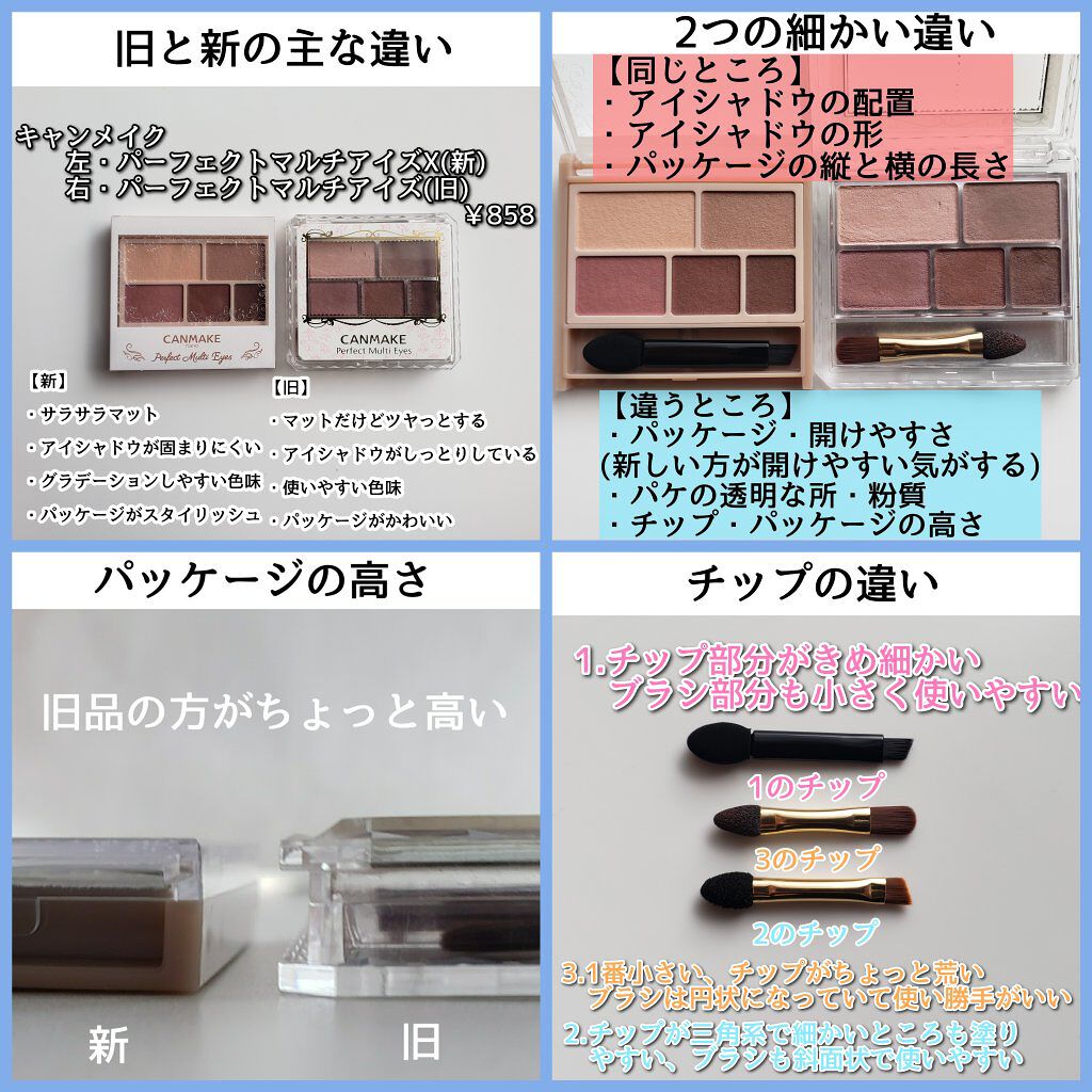 パーフェクトマルチアイズ/キャンメイク/アイシャドウパレットを使ったクチコミ（3枚目）