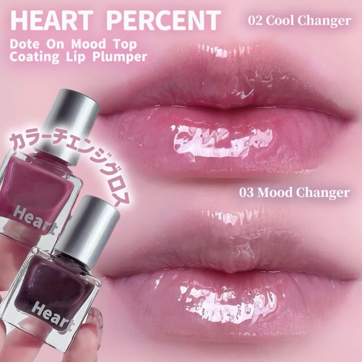 ドット オン ムードトップコーティング リップ プランパー 03 Mood Changer/Heart Percent/リッププランパーを使ったクチコミ（1枚目）