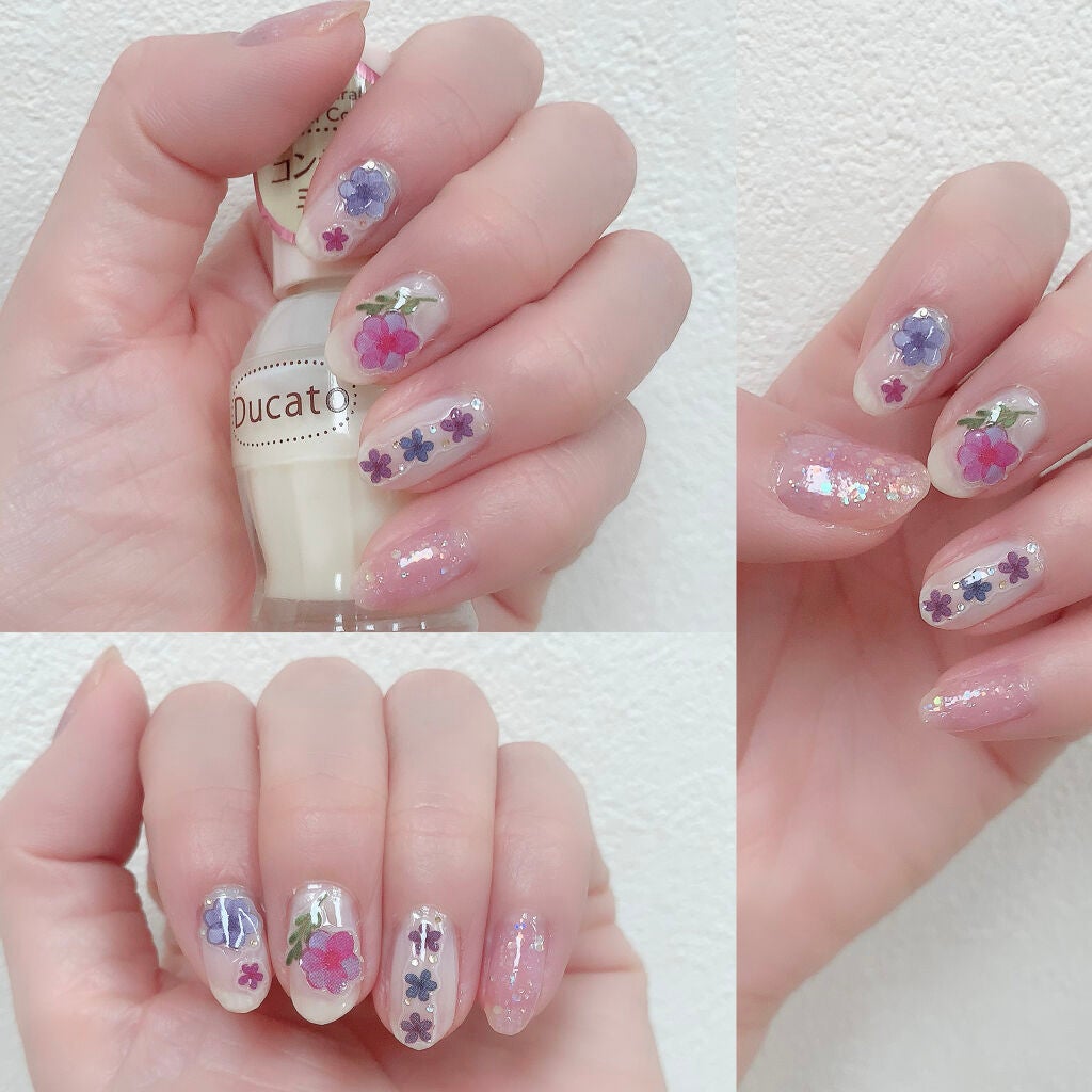 あやか🐰フォロバ(投稿ある方) on LIPS 「\涼し気フラワーネイル🌼/⋈♡*。゚⋈♡*。゚⋈♡*。゚⋈♡*..」(4枚目)