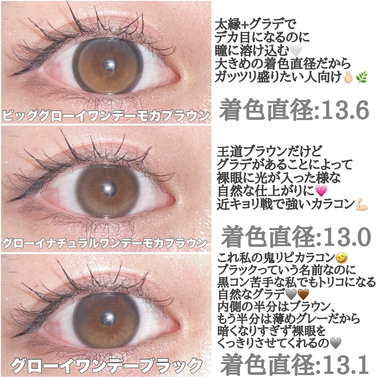 Glowy 1day/OLENS/ワンデー(1DAY)カラコンを使ったクチコミ(3枚目)