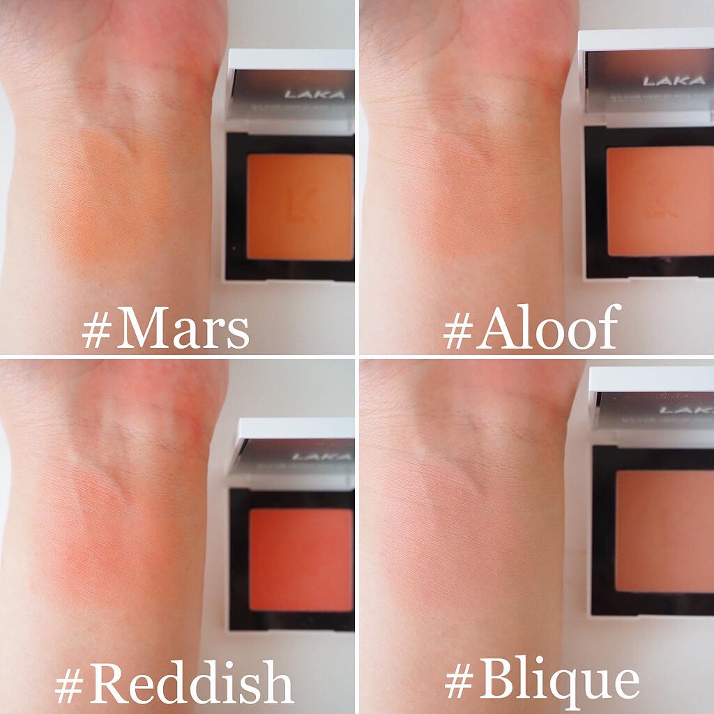 ジャストチーク 04 REDDISH/Laka/パウダーチークを使ったクチコミ（2枚目）