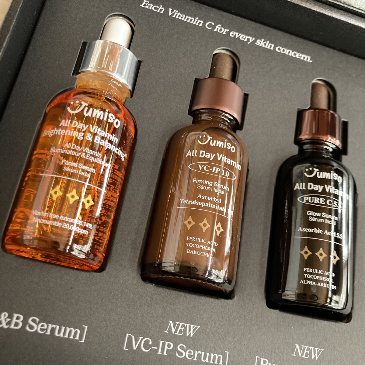 オールデイビタミンブライトニング＆バランシングフェイシャルセラム/JUMISO/美容液を使ったクチコミ（3枚目）