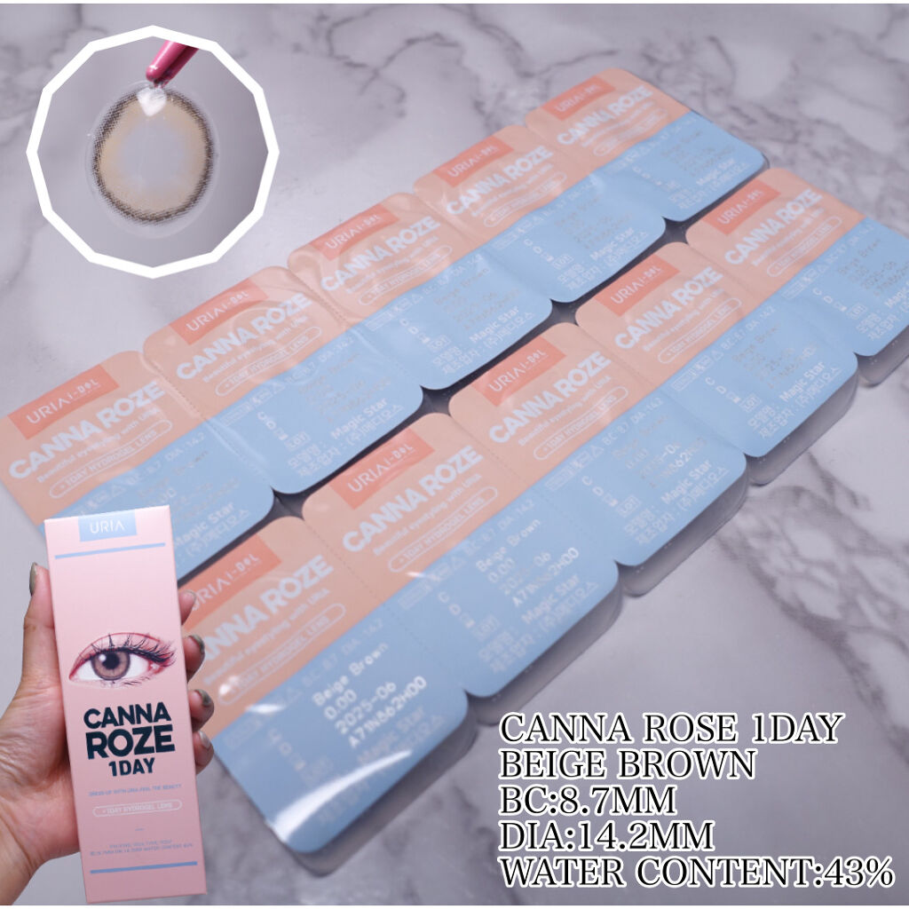 CANNA ROZE 1DAY/URIA i-DOL/ワンデー（１DAY）カラコンを使ったクチコミ（2枚目）