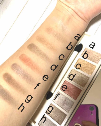 グラマラスヌード アイパレット (クリスマスコフレ 2017)/Visée/メイクアップキットを使ったクチコミ(2枚目)