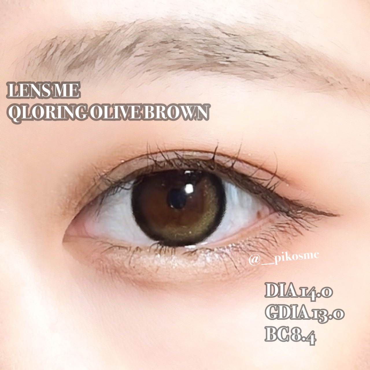 LENS ME クローリングオリーブブラウン/カラコンぴあ/カラーコンタクトレンズを使ったクチコミ（3枚目）