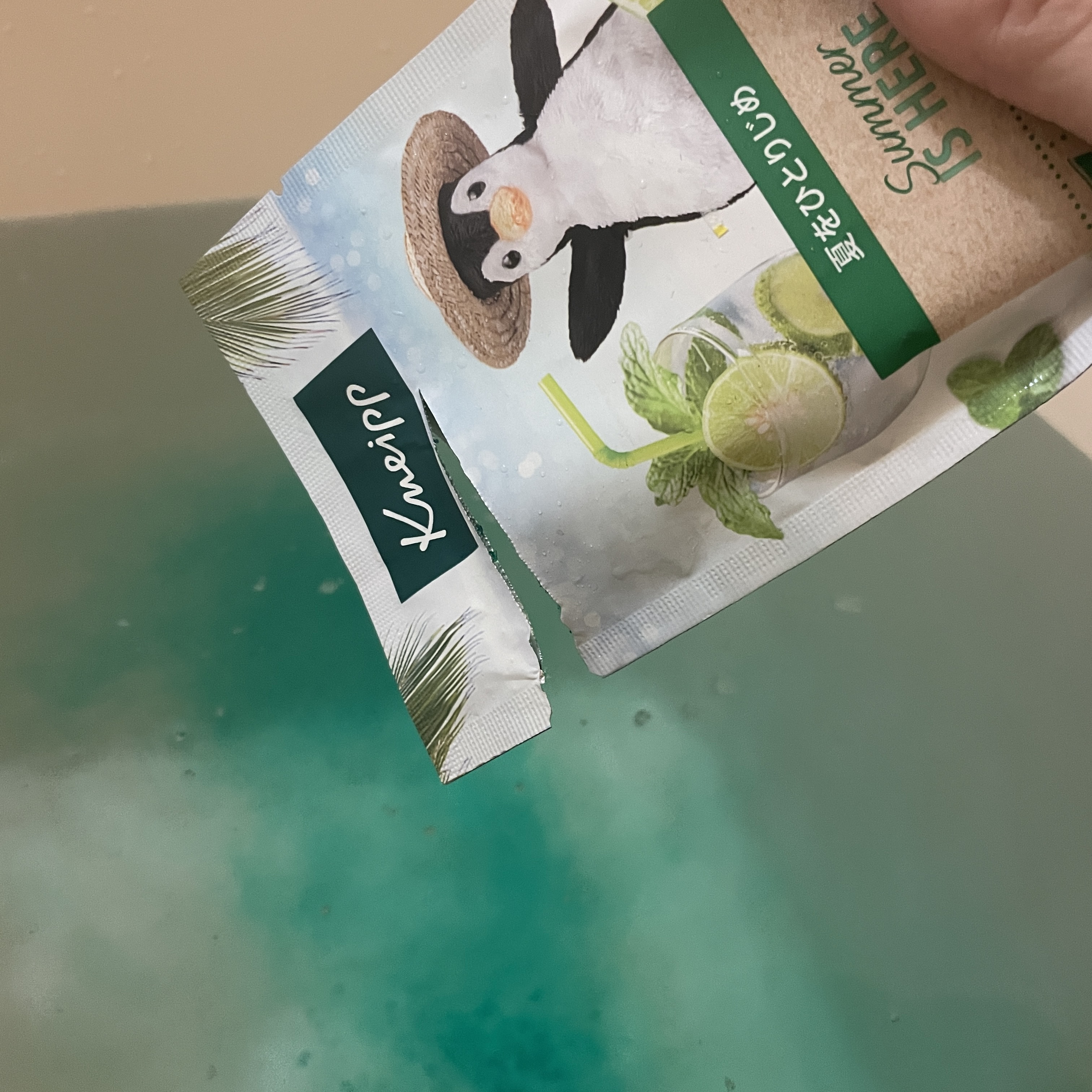 クナイプ バスソルト ライムミントの香り/クナイプ/無機塩系入浴剤を使ったクチコミ（2枚目）