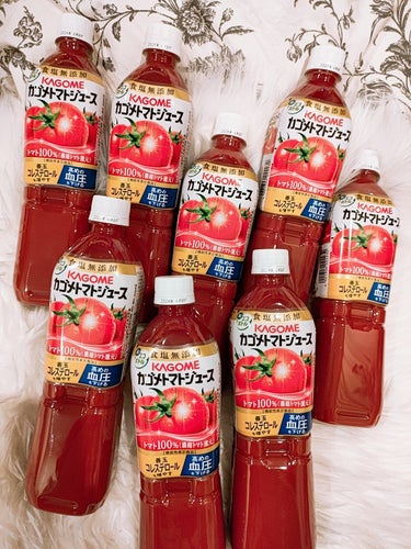カゴメ トマトジュースのクチコミ「カゴメ
カゴメトマトジュース食塩無添加

24本Amazonで箱買いしてしまいました🍅笑

私.....」（1枚目）