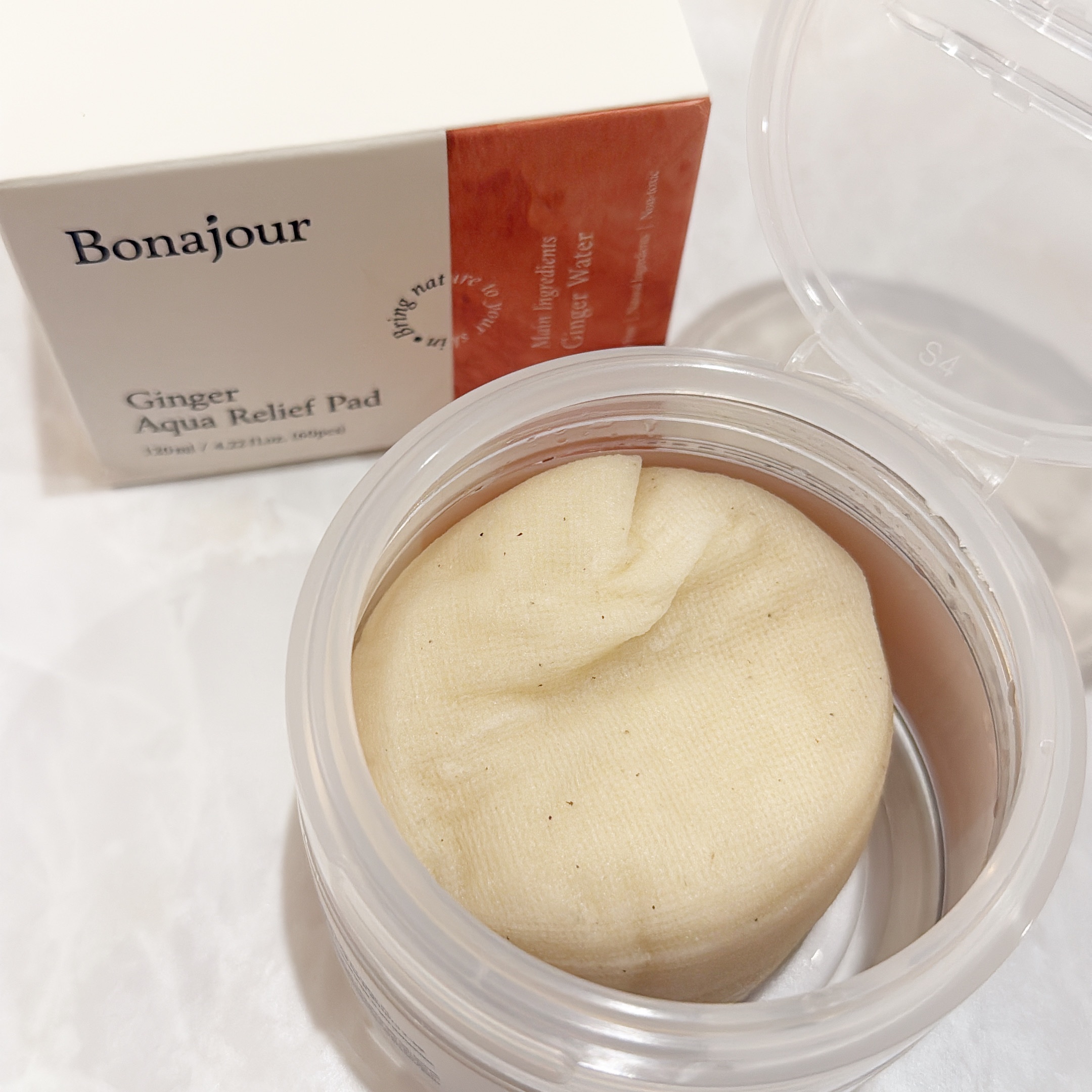 ジンジャーアクアリリーフパッド 60枚/Bonajour/トナーパッドを使ったクチコミ（2枚目）