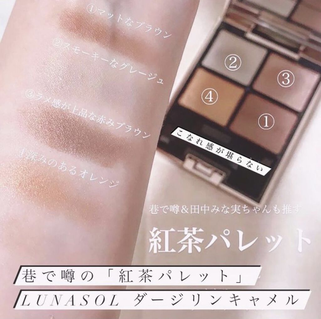 アイカラーレーション 07 Darjeeling Camel/LUNASOL/アイシャドウパレットを使ったクチコミ（1枚目）