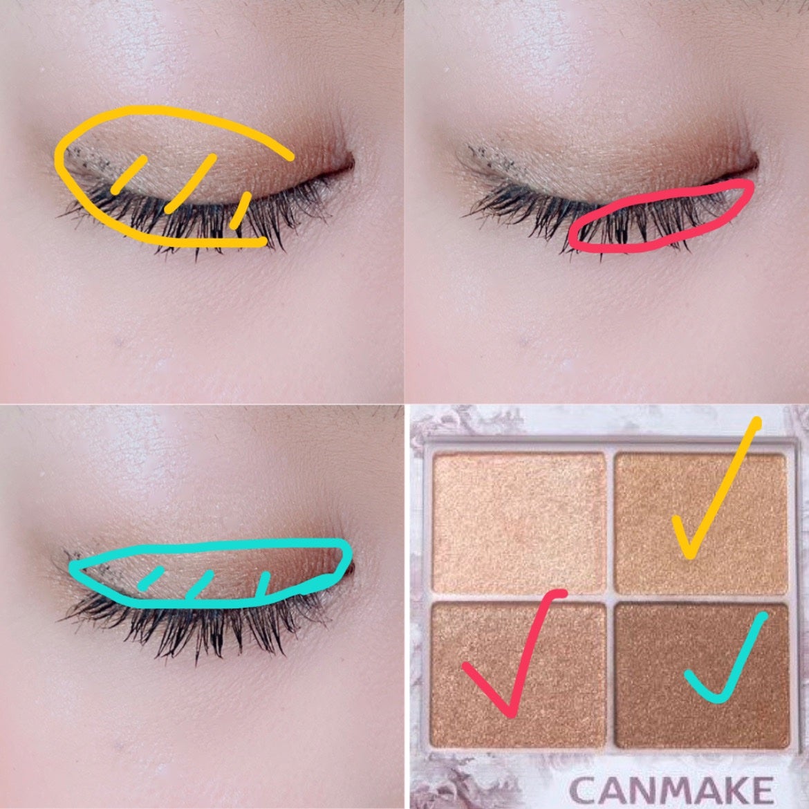 シルキースフレアイズ/キャンメイク/アイシャドウパレットを使ったクチコミ(2枚目)