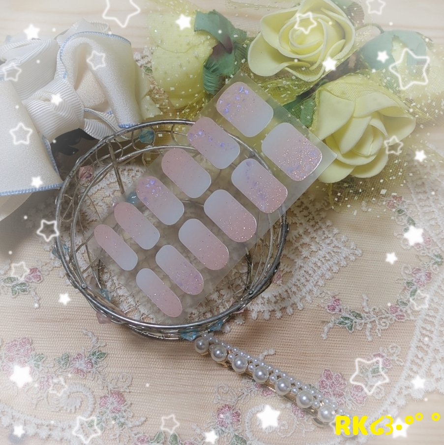 ジェルネイルシール（ハンド） Ｆ/DAISO/ネイルシールを使ったクチコミ（1枚目）