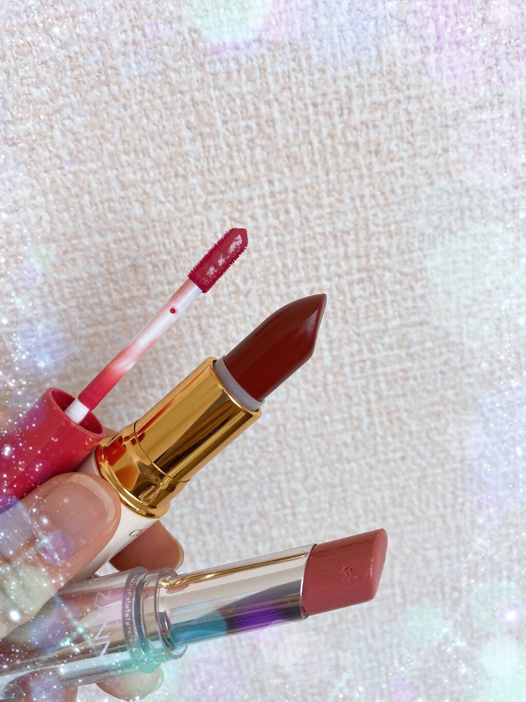 ラスティンググロスリップ/CEZANNE/口紅を使ったクチコミ(3枚目)