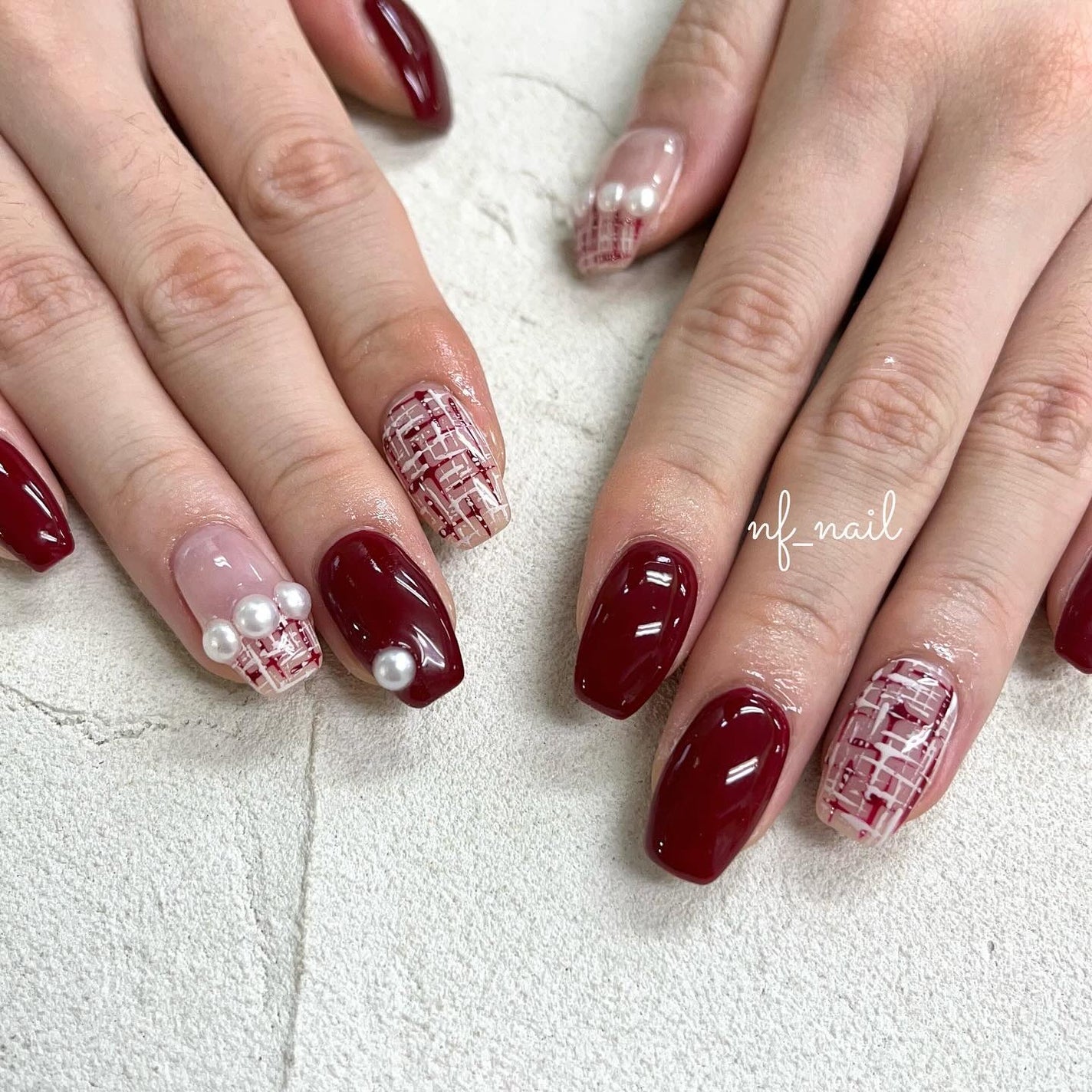 Natsumi◎nailist on LIPS 「ピンクの大人可愛いツイードネイル😍🩷..#ネイル#ネイルデサ..」(2枚目)