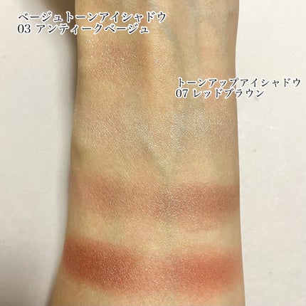 トーンアップアイシャドウ/CEZANNE/アイシャドウパレットを使ったクチコミ(3枚目)