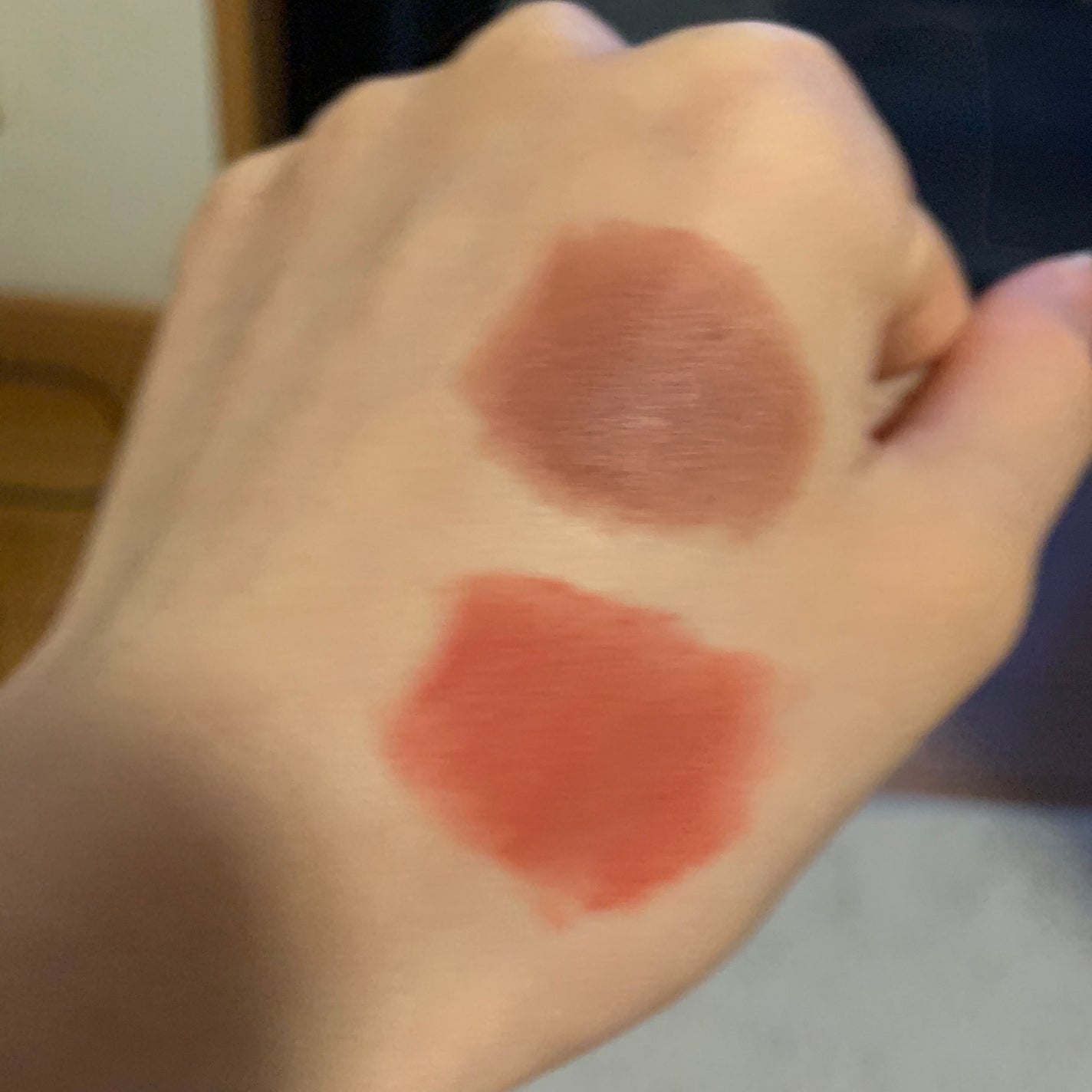 スーパーマットリップ&チークマッド/INTO U/口紅を使ったクチコミ(4枚目)