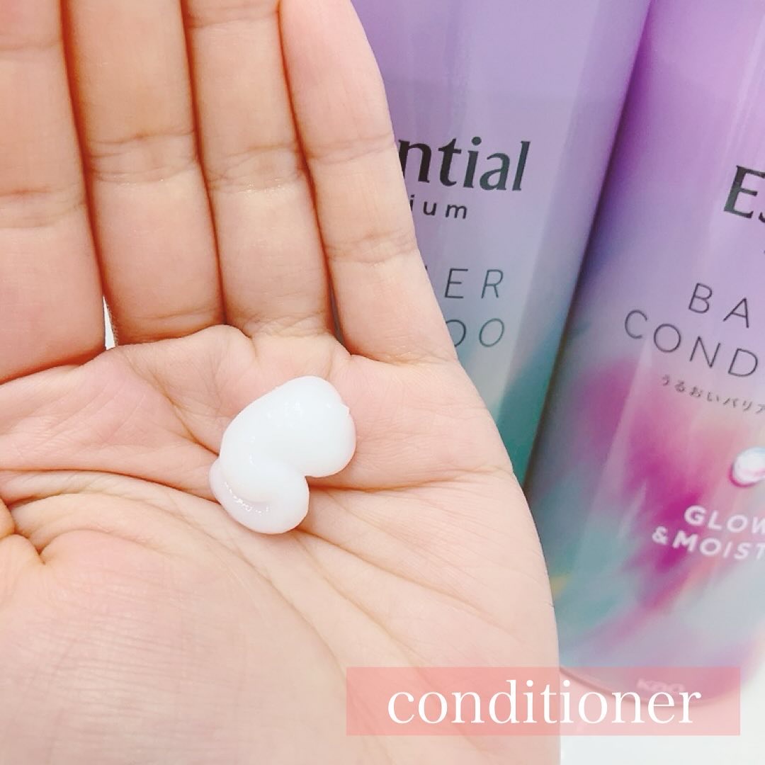 エッセンシャル プレミアム うるおいバリアシャンプー/コンディショナー グロウ＆モイスト/エッセンシャル/市販シャンプーを使ったクチコミ（3枚目）