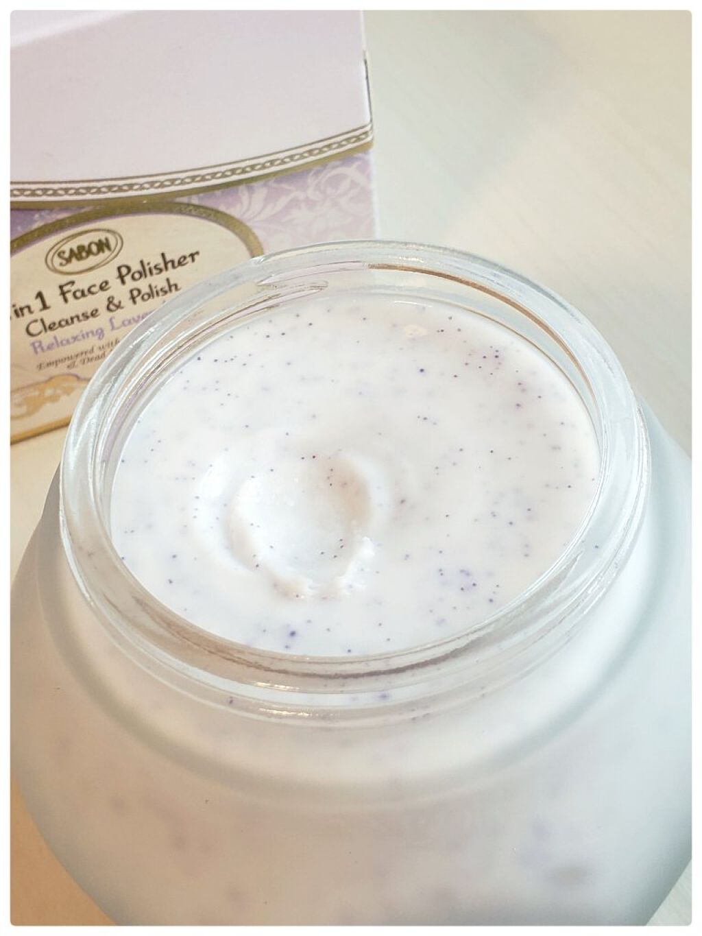フェイスポリッシャー リラクシング(ラベンダー)/SABON/スクラブ・ゴマージュを使ったクチコミ（2枚目）