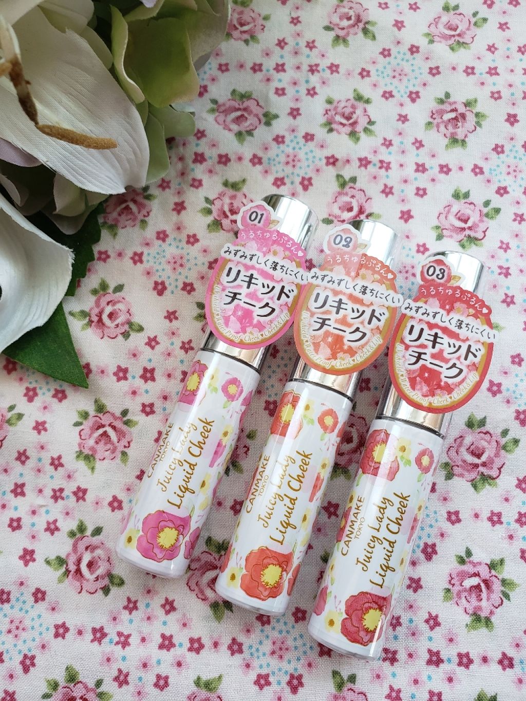 ジューシーレディリキッドチーク/キャンメイク/リキッドチークを使ったクチコミ（1枚目）