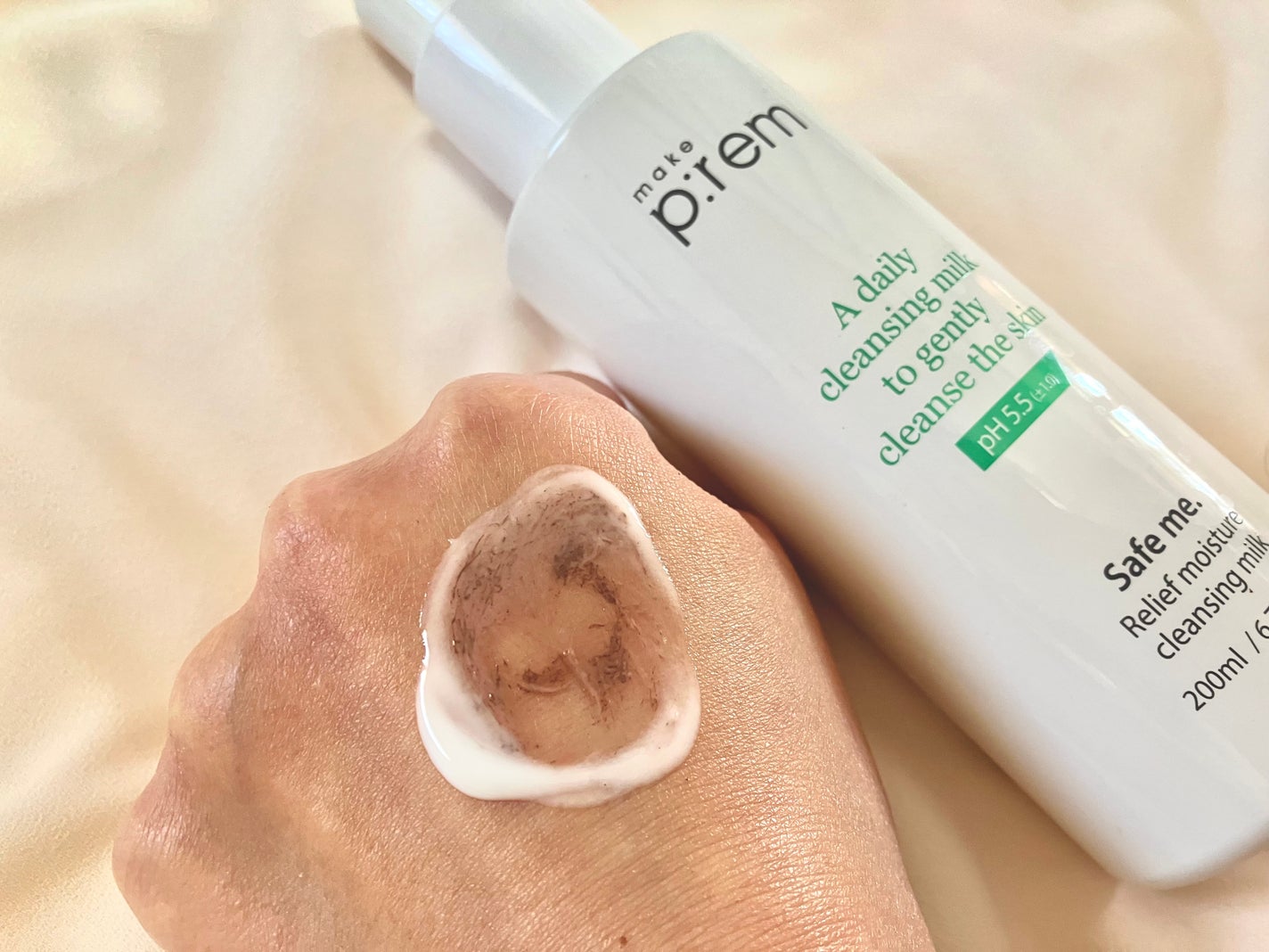 セーフミー リリーフモイスチャー クレンジングミルク /make prem/ミルククレンジングを使ったクチコミ(4枚目)
