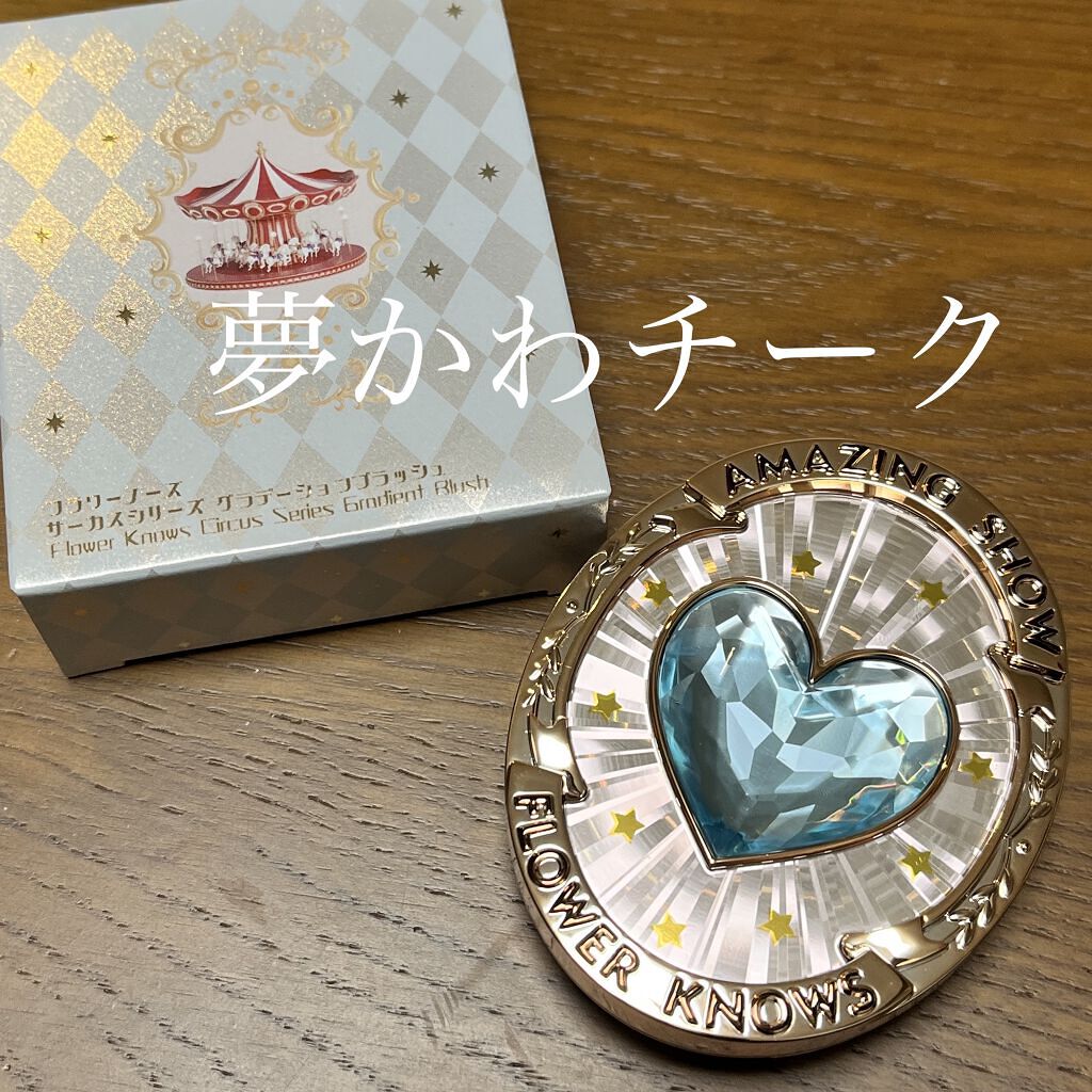 おはようございます☀️
すみれです🌸

こないだついに買っちゃいました🍀

FlowerKnows
サーカスシリーズ グラデーションブラッシュ
01 Blue Moonlight
気になっていたのですが
ソニプラで販売しているのを見つけ