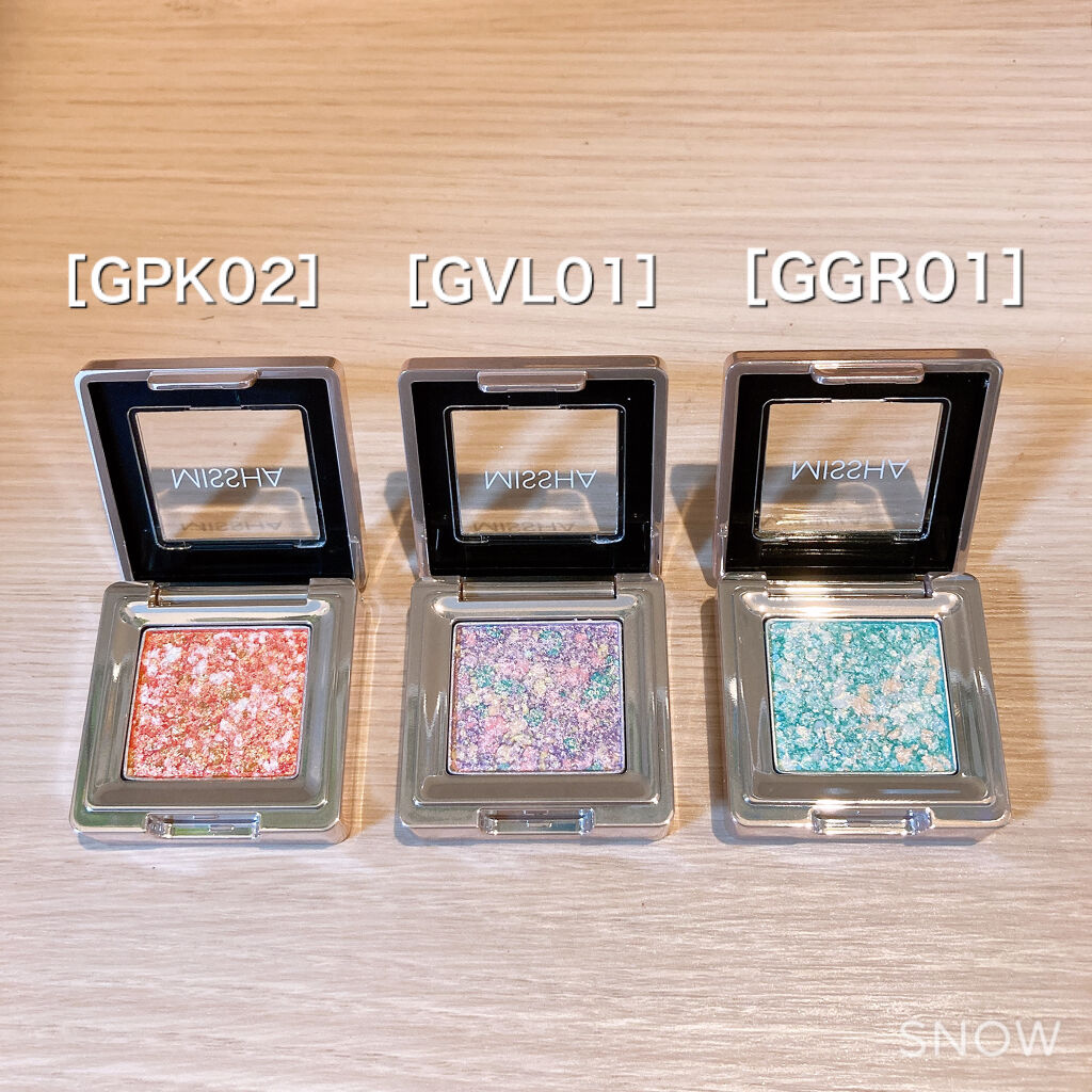 グリッタープリズム シャドウ/MISSHA/グリッターを使ったクチコミ（2枚目）