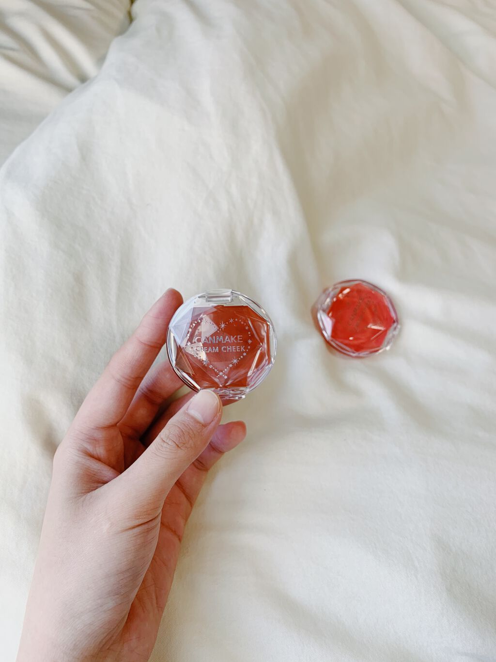 クリームチーク 17 キャラメルラテ/キャンメイク/ジェル・クリームチークを使ったクチコミ（1枚目）