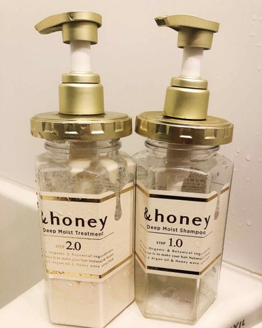 ディープモイスト シャンプー1.0／ヘアトリートメント2.0/&honey/シャンプー・コンディショナーを使ったクチコミ（1枚目）