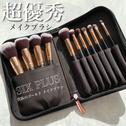 貴族のゴールド メイクブラシ11本セット 化粧ポーチ付き/SIXPLUS/メイクブラシを使ったクチコミ(1枚目)