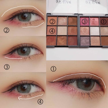 UR GLAM　BLOOMING EYE COLOR PALETTE/U R GLAM/アイシャドウパレットを使ったクチコミ（4枚目）