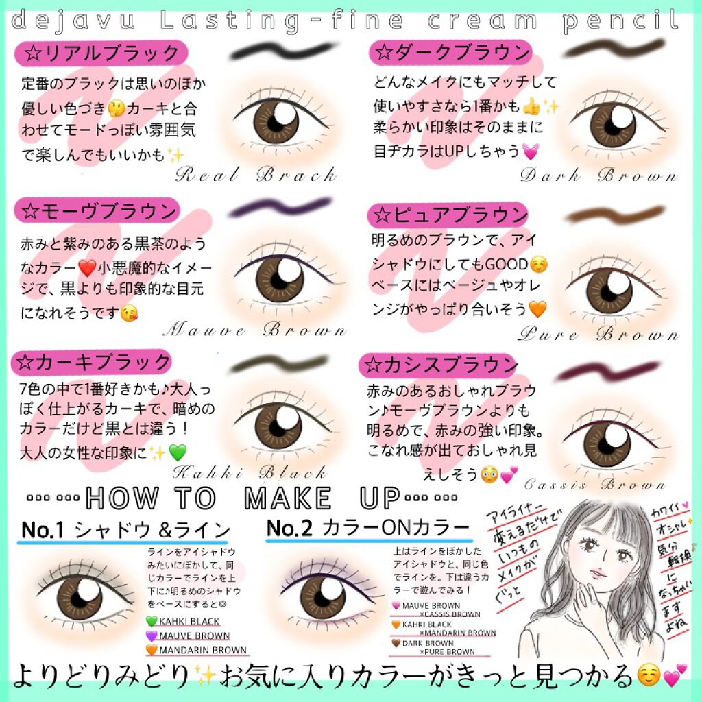 「密着アイライナー」クリームペンシル/デジャヴュ/ペンシルアイライナーを使ったクチコミ(2枚目)