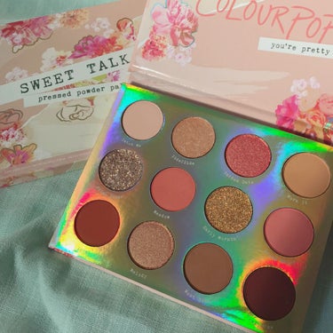 ColourPop Eye Palette-Sweet Talkのクチコミ「COLORPOP
SWEET TALK

COLORPOPの12色入りピンク系アイシャドウパレ.....」（1枚目）