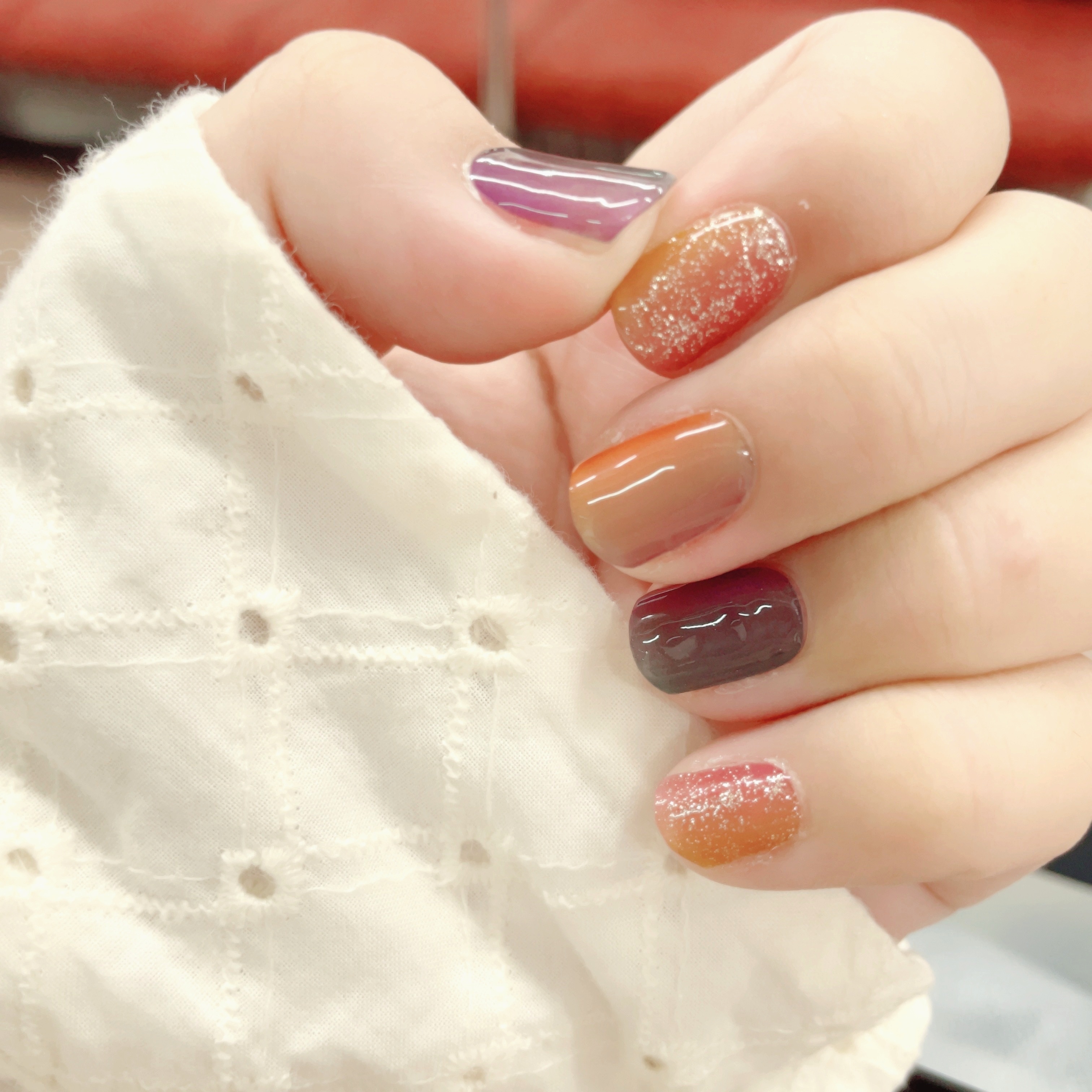 セミキュアジェルネイル（ハンド）/ohora/ネイルシールを使ったクチコミ（1枚目）