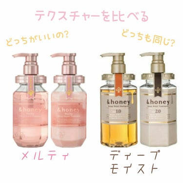 ディープモイスト シャンプー1.0／ヘアトリートメント2.0/&honey/シャンプー・コンディショナーを使ったクチコミ（1枚目）