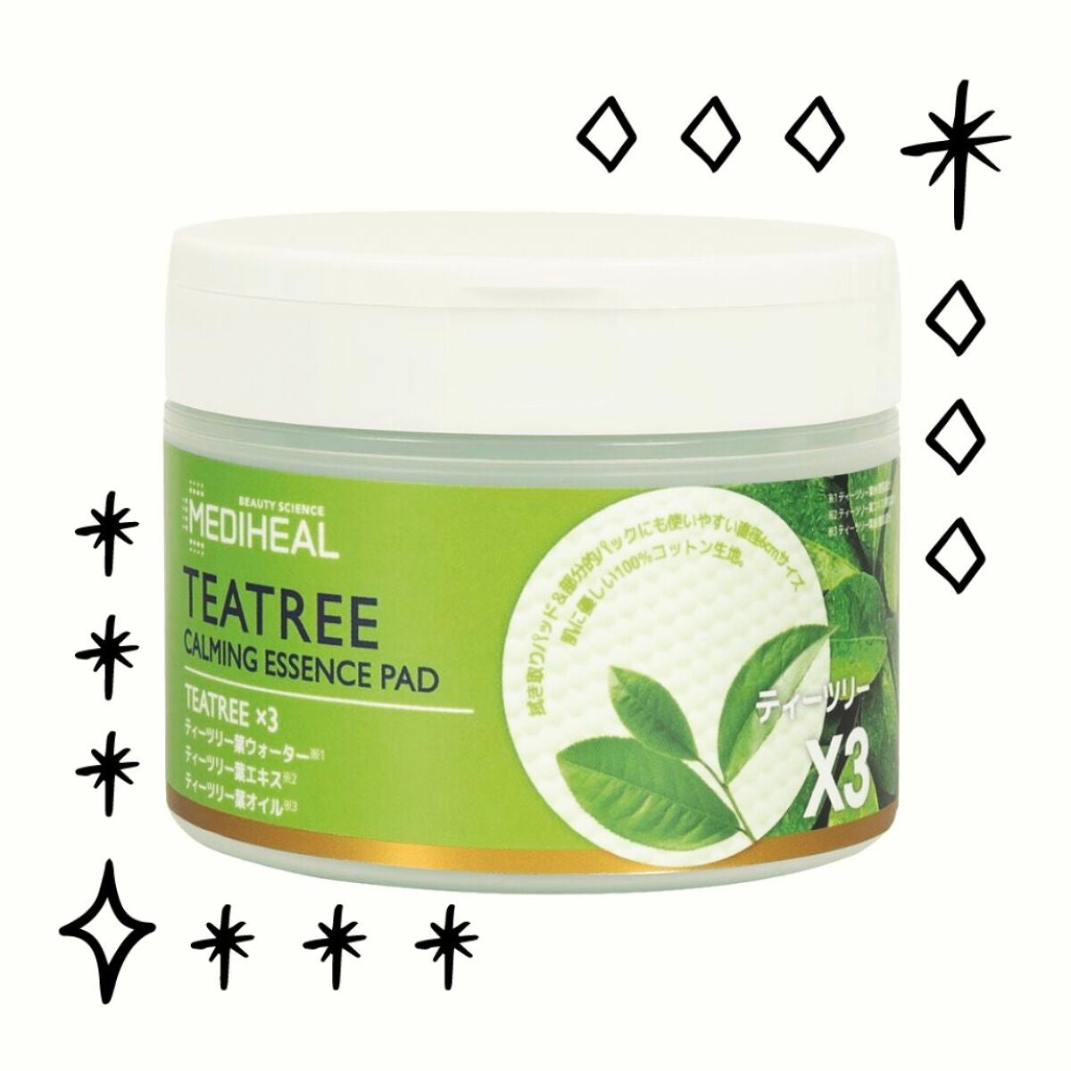 ティーツリーカーミングエッセンスパッド/MEDIHEAL/トナーパッドを使ったクチコミ(1枚目)