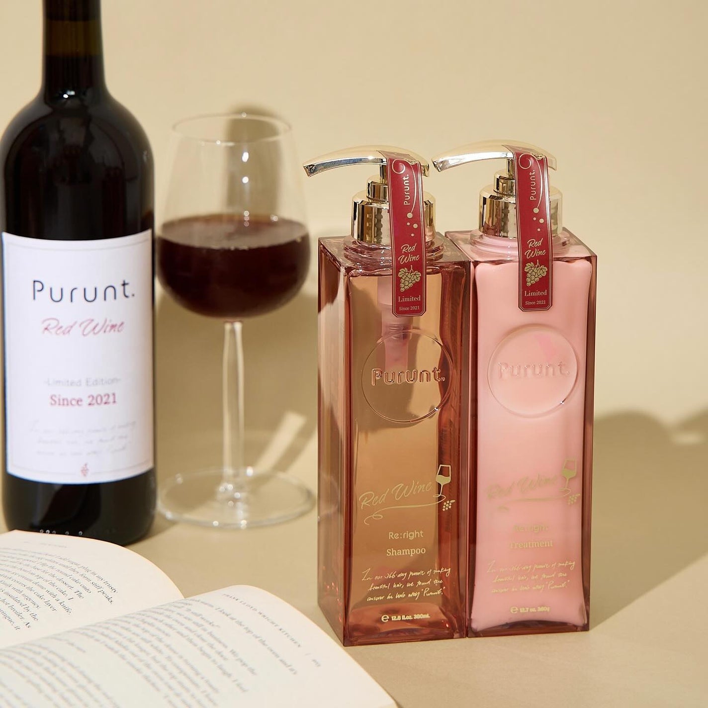 プルント リライトペアセット レッドワイン/Purunt./市販シャンプーを使ったクチコミ(1枚目)