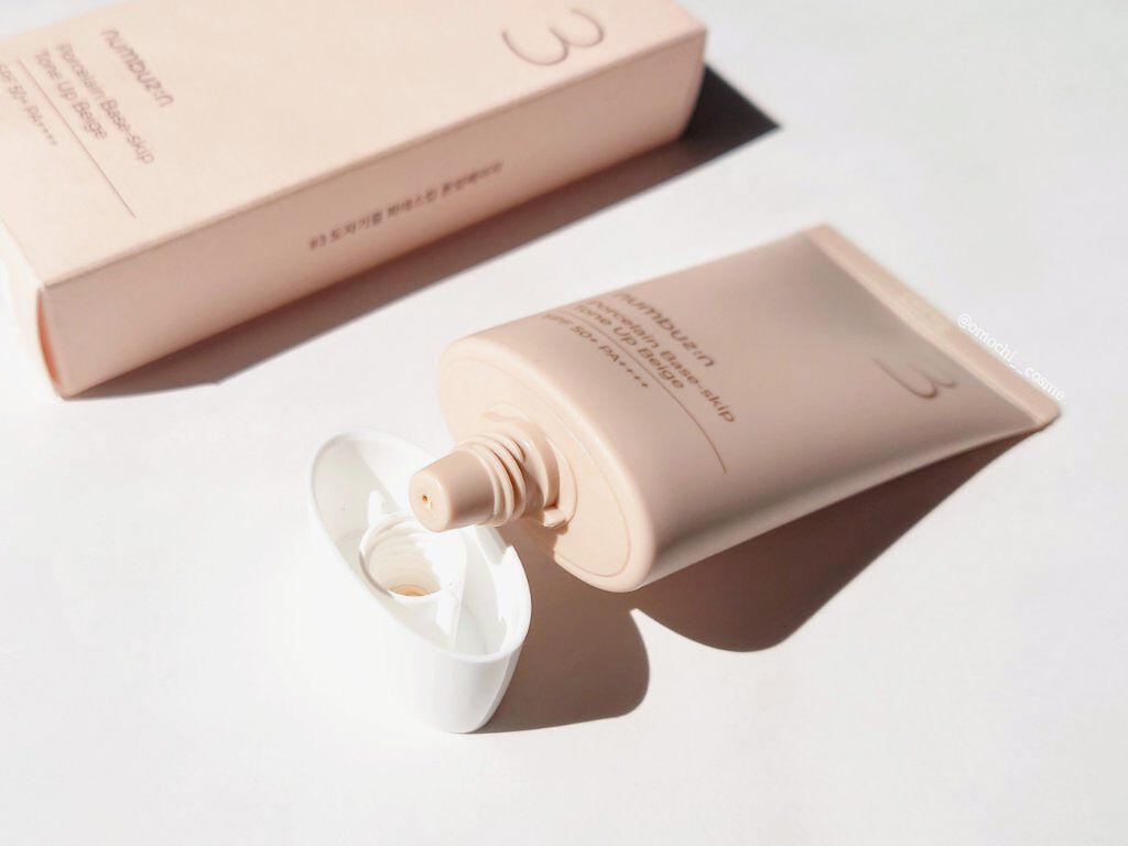 3番 ノーファンデ陶器肌トーンアップクリーム/numbuzin/化粧下地を使ったクチコミ（2枚目）